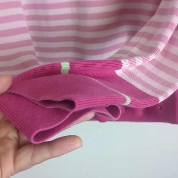 Y2K Tommy Hilfinger Cropped Preppy Tight Knit Sweater Pink Women's Size L - Picture 5 of 11